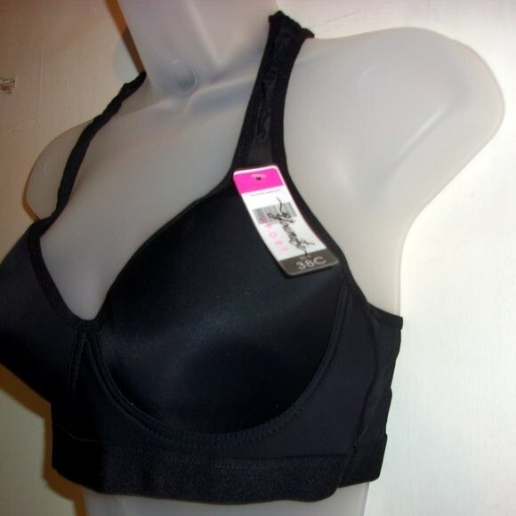 Youmita 38C Black Caged Back Sports Bra NWT - Picture 4 of 7